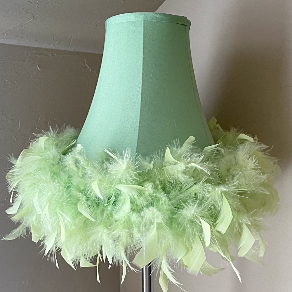 Whimsical fun feather floor lamp